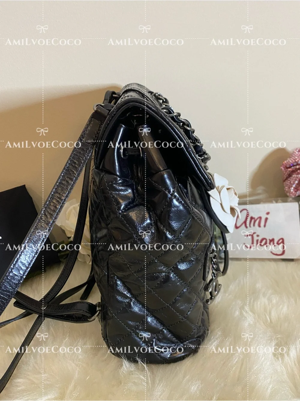 CHANEL mountain Backpack Black Aged glazed Calfskin Ruthenium Hardware